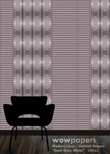 Dark Gray White Striped Wallpaper