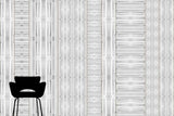 Light Gray White | Maximalist Striped Wallpaper Mural