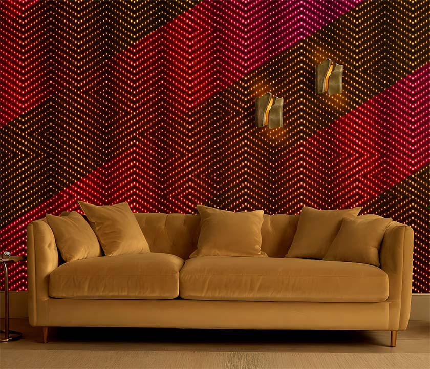 Magenta Bronze | Diagonal Modern Wallcovering Mural