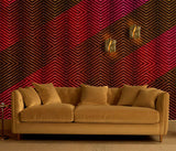 Magenta Bronze | Diagonal Modern Wallcovering Mural