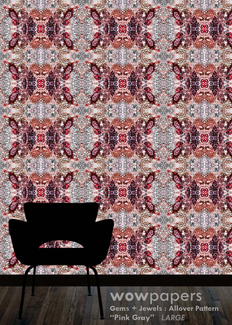 Pink Gray Designer Wallpaper