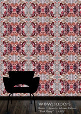 Pink Gray Designer Wallpaper