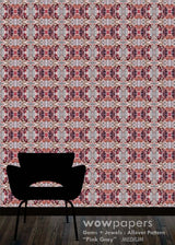 Pink Gray Designer Wallpaper