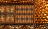 Psychedelic Curves | Amber Orange Wallcovering Mural