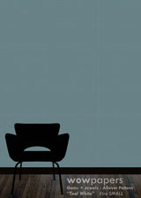 Teal White Designer Wallpaper