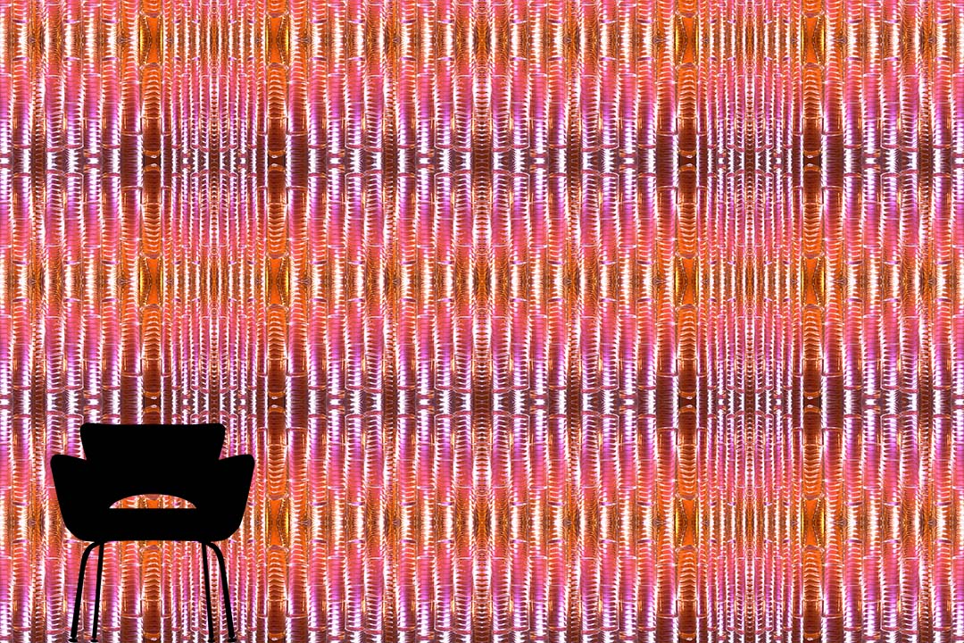 Light Rods | Pink + Orange Wallcovering Mural
