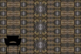 Bronze Gold | Striped Maximalist Wallpaper Mural