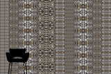 Brown White | Maximalist Striped Wallcovering Mural