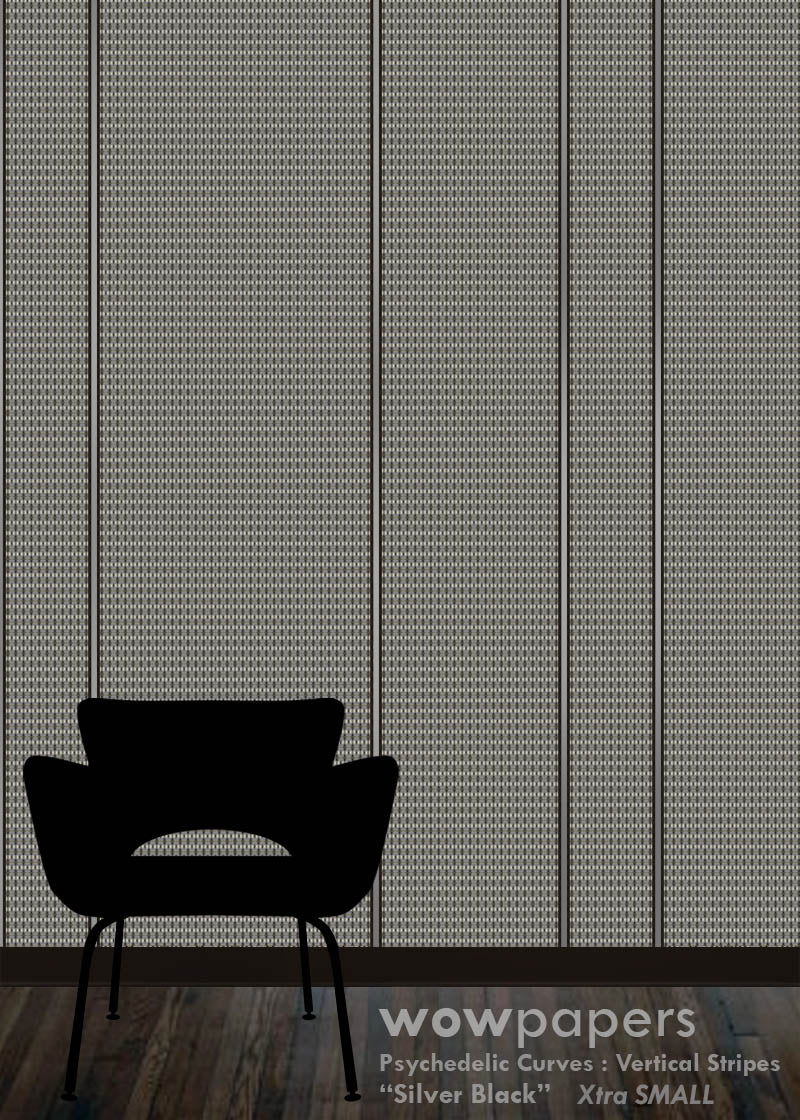 Custom striped gray wallpaper