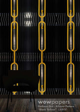 Black Yellow Modern Wallpaper