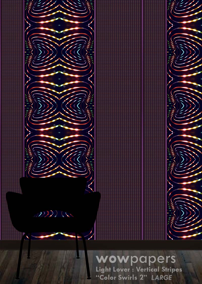 Color Swirls 2 Striped Wallpaper