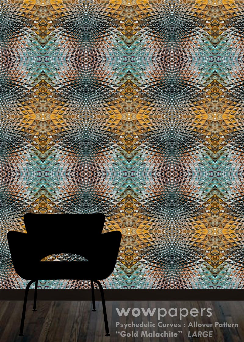 Gold Malachite Modern Wallpaper