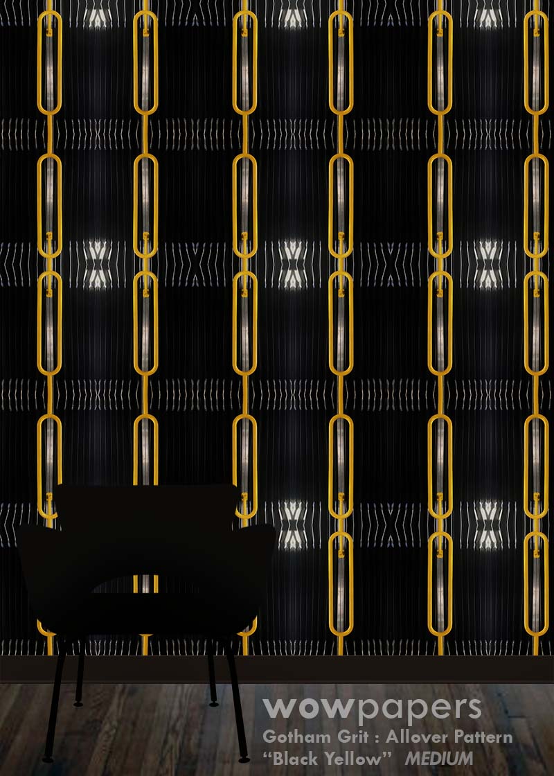 Black Yellow Modern Wallpaper