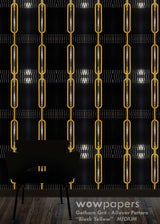 Black Yellow Modern Wallpaper