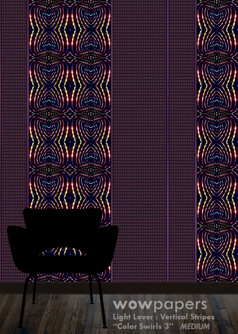 Color Swirls 3 Striped Wallpaper
