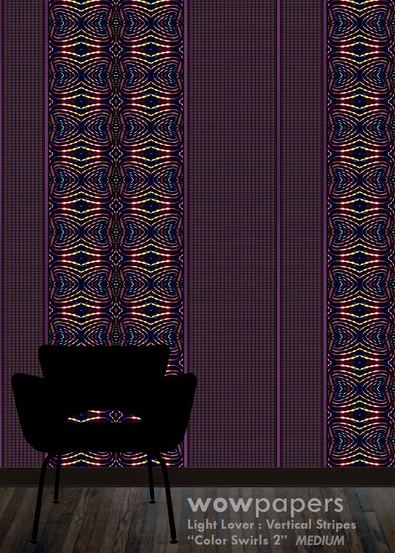 Color Swirls 2 Striped Wallpaper