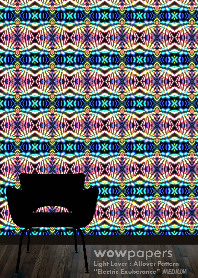 Electric Exuberance Modern Wallpaper