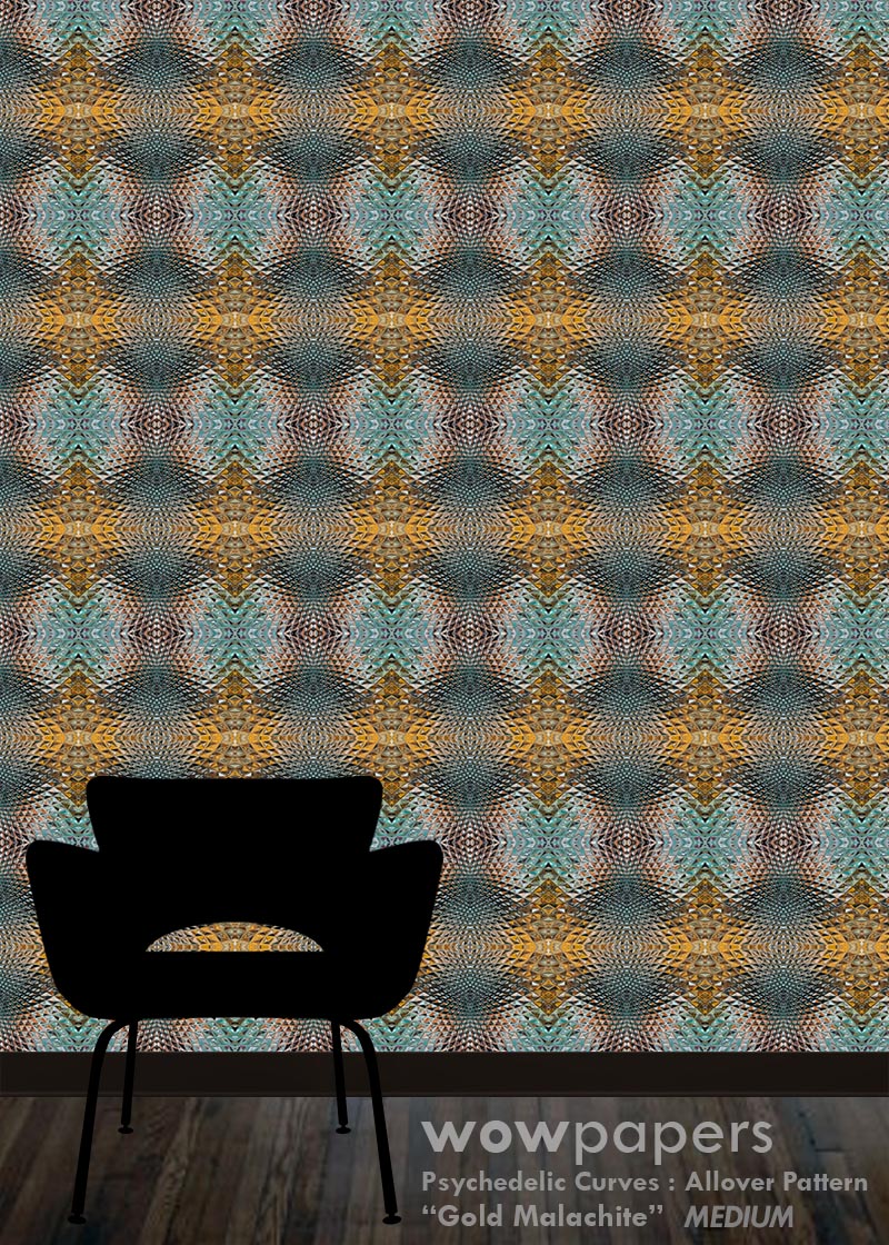 Gold Malachite Modern Wallpaper