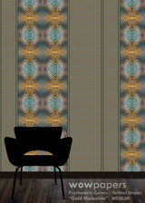 Gold Malachite Striped Wallpaper