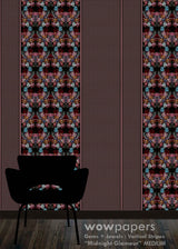 Midnight Glamour Striped Wallpaper