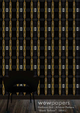 Black Yellow Modern Wallpaper