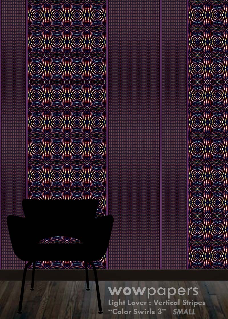Color Swirls 3 Striped Wallpaper
