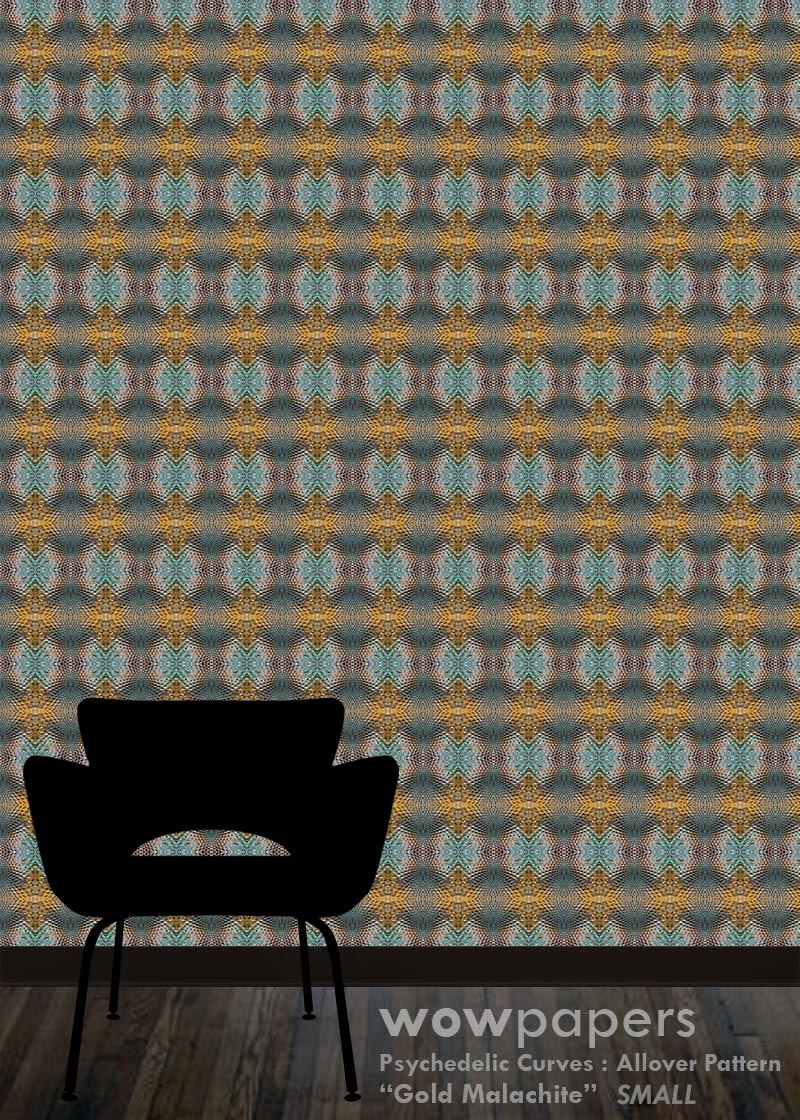 Gold Malachite Modern Wallpaper