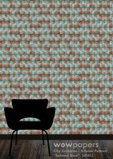 Salmon Blue Modern Wallpaper