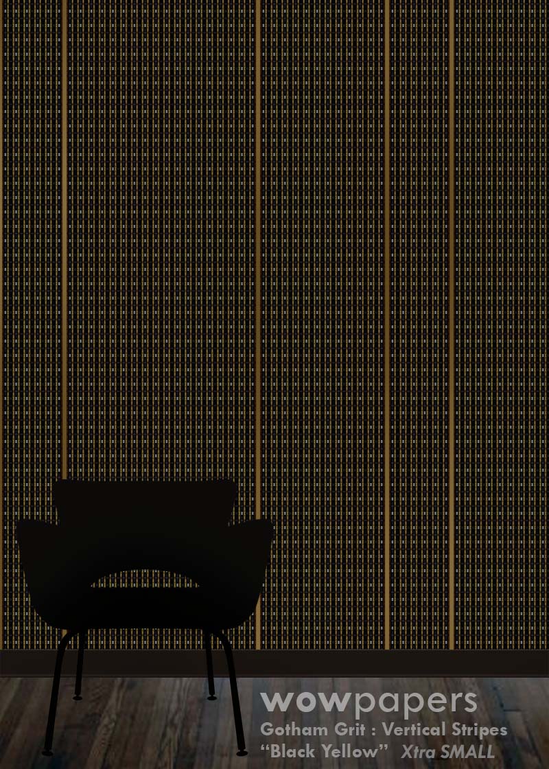 Black Yellow Striped Wallpaper