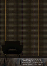 Black Yellow Striped Wallpaper