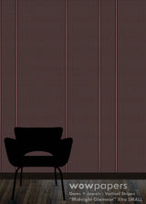 Midnight Glamour Striped Wallpaper
