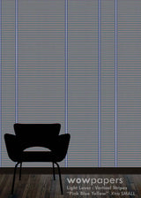 Pink Blue Yellow Striped Wallpaper