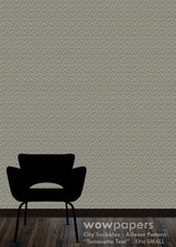 Terracotta Teal Modern Wallpaper