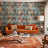 Salmon Blue Modern Wallpaper