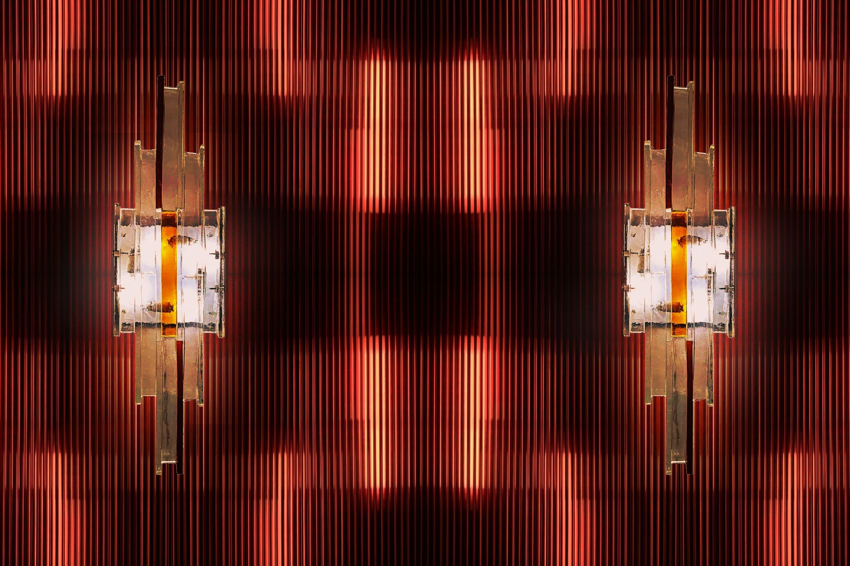 Deep Orange | Abstract Modern Wallcovering Mural