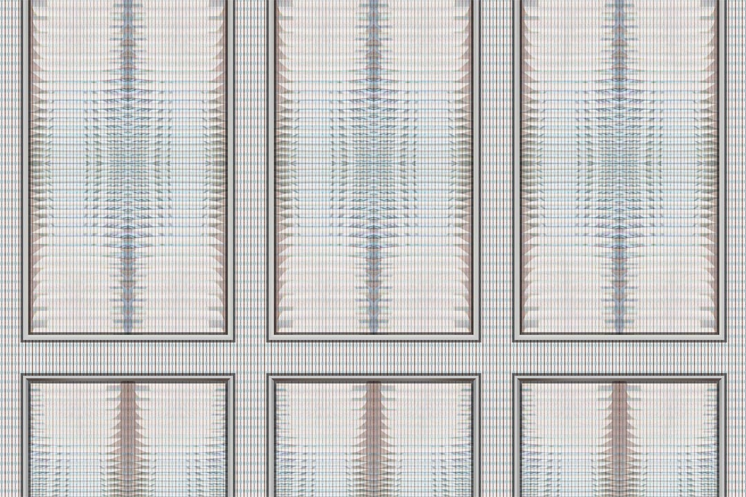 Lines On Lines | White Sky Modern Wallcovering Mural