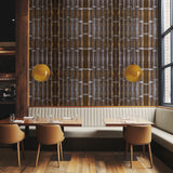 Brown White Abstract Wallpaper