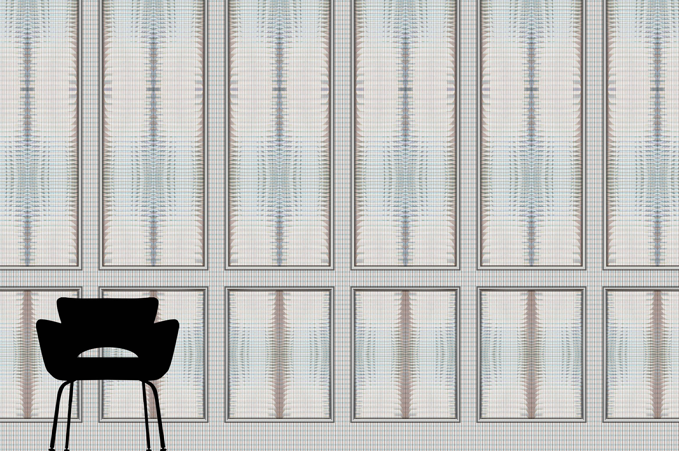 Lines On Lines | White Sky Modern Wallcovering Mural