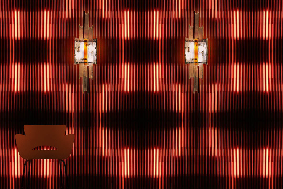 Deep Orange | Abstract Modern Wallcovering Mural