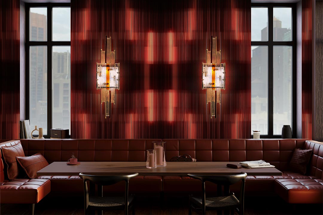 Deep Orange | Abstract Modern Wallcovering Mural
