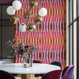 Light Rods | Pink + Orange Wallcovering Mural