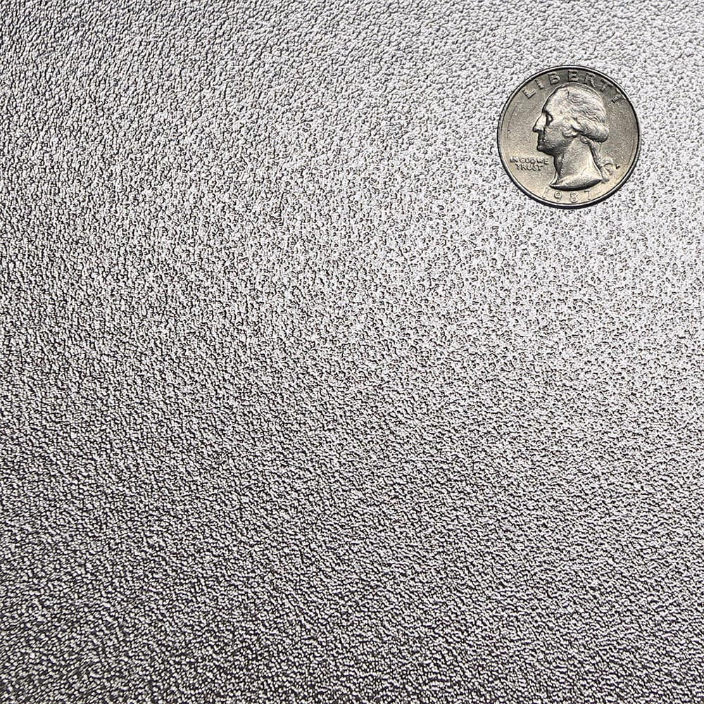Silver dollar coin on a textured gray metallic surface