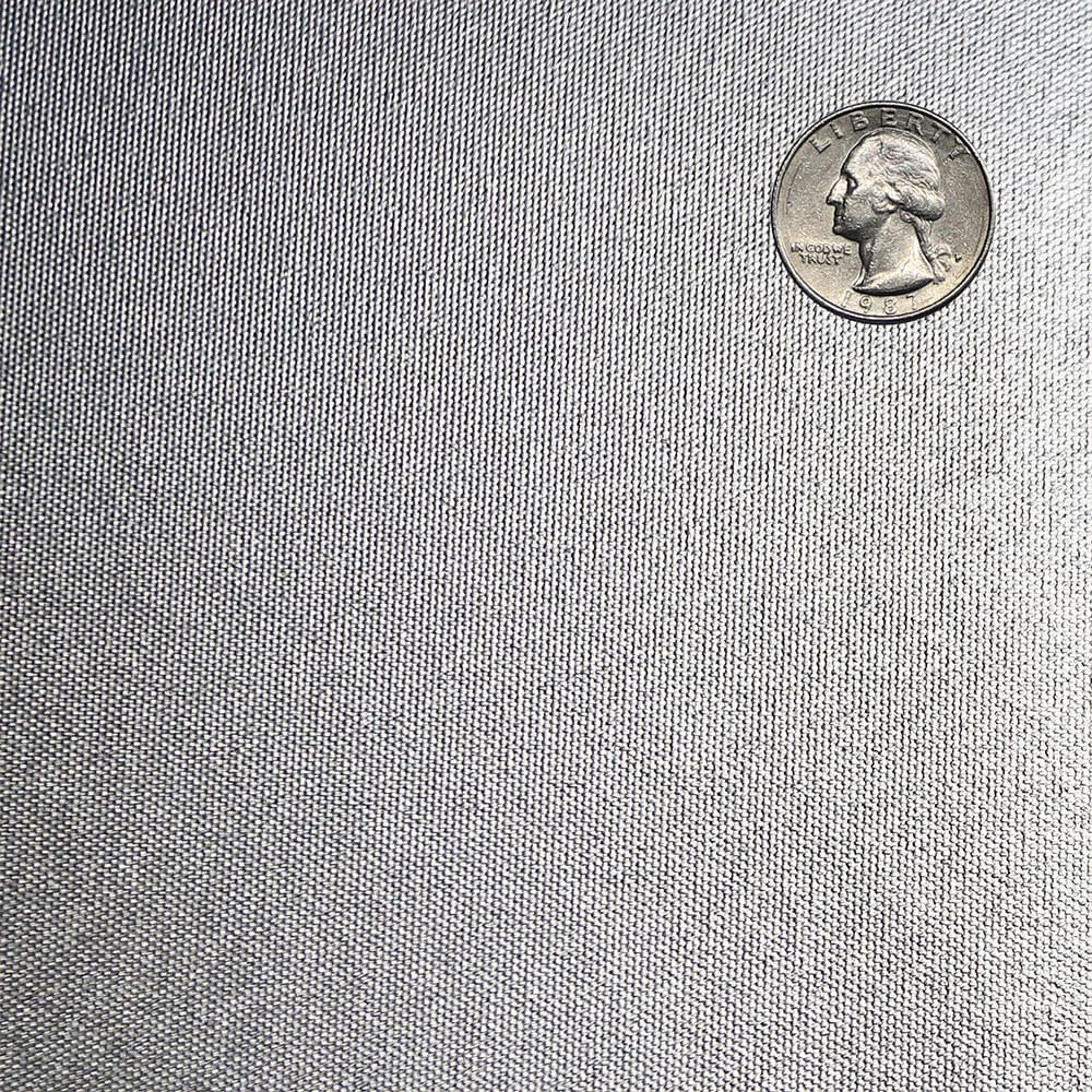 Silver coin on a textured gray background