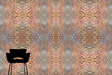 Psychedelic Curves | Salmon Blue Wallcovering Mural