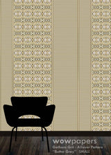 Butter Gray Striped Wallpaper