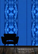 Classic Blue Striped Wallpaper