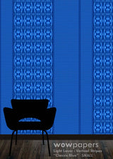 Classic Blue Striped Wallpaper