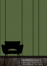 Green Yellow Striped Wallpaper