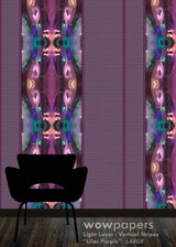 Lilac Purple Striped Wallpaper