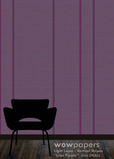 Lilac Purple Striped Wallpaper